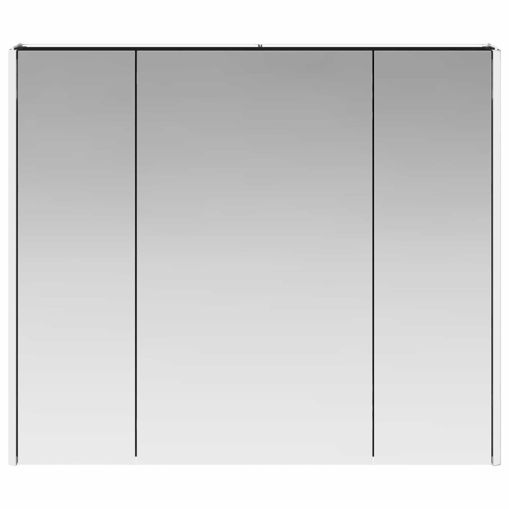 Produktbild för Badrumsspegelskåp Svart Ek 83,5 x 15,5 x 70 cm Konstruerat trä