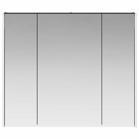 Produktbild för Badrumsspegelskåp Svart Ek 83,5 x 15,5 x 70 cm Konstruerat trä