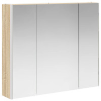 Produktbild för Badrumsspegelskåp Sonoma-ek 83,5 x 15,5 x 70 cm Konstruerat trä
