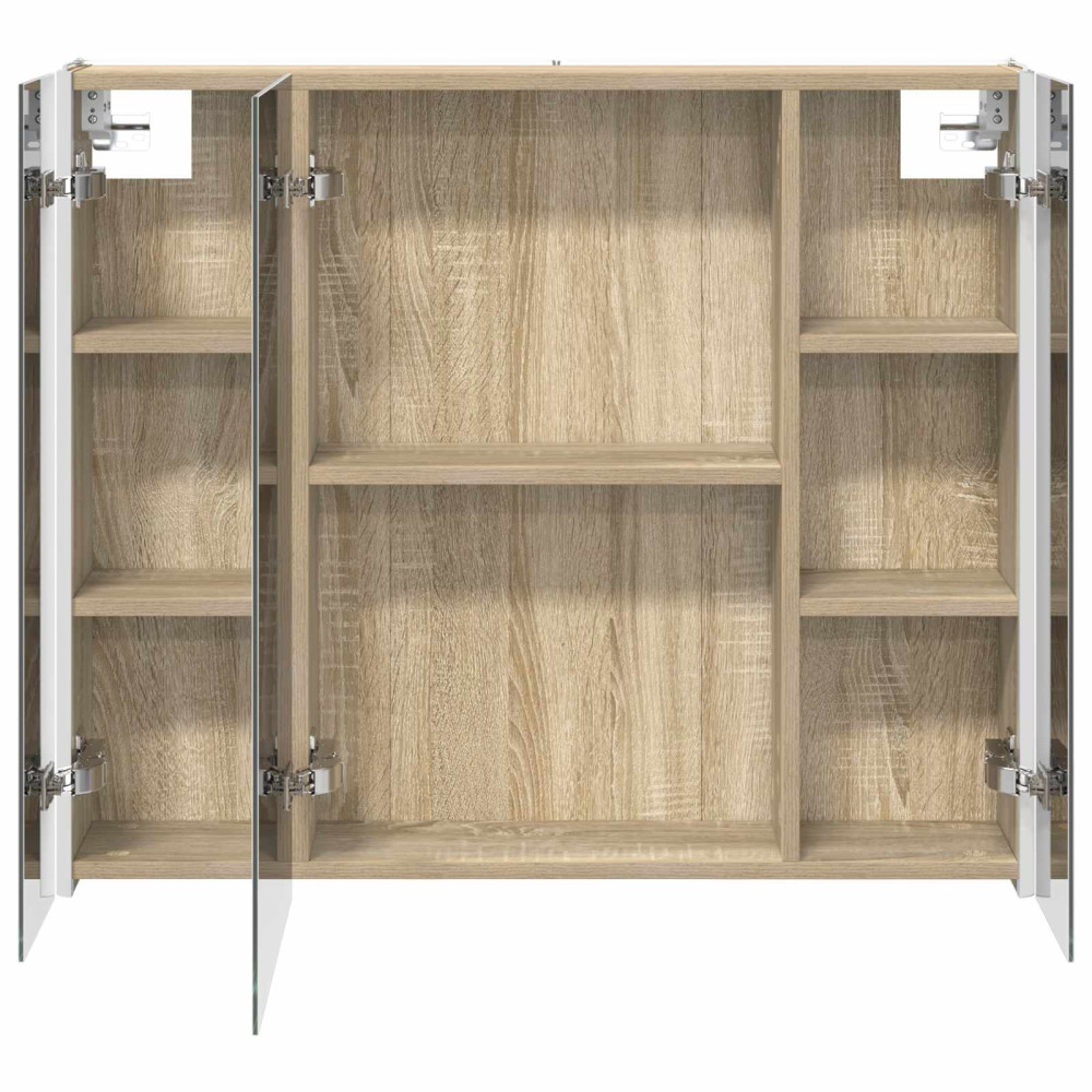 Produktbild för Badrumsspegelskåp Sonoma-ek 83,5 x 15,5 x 70 cm Konstruerat trä