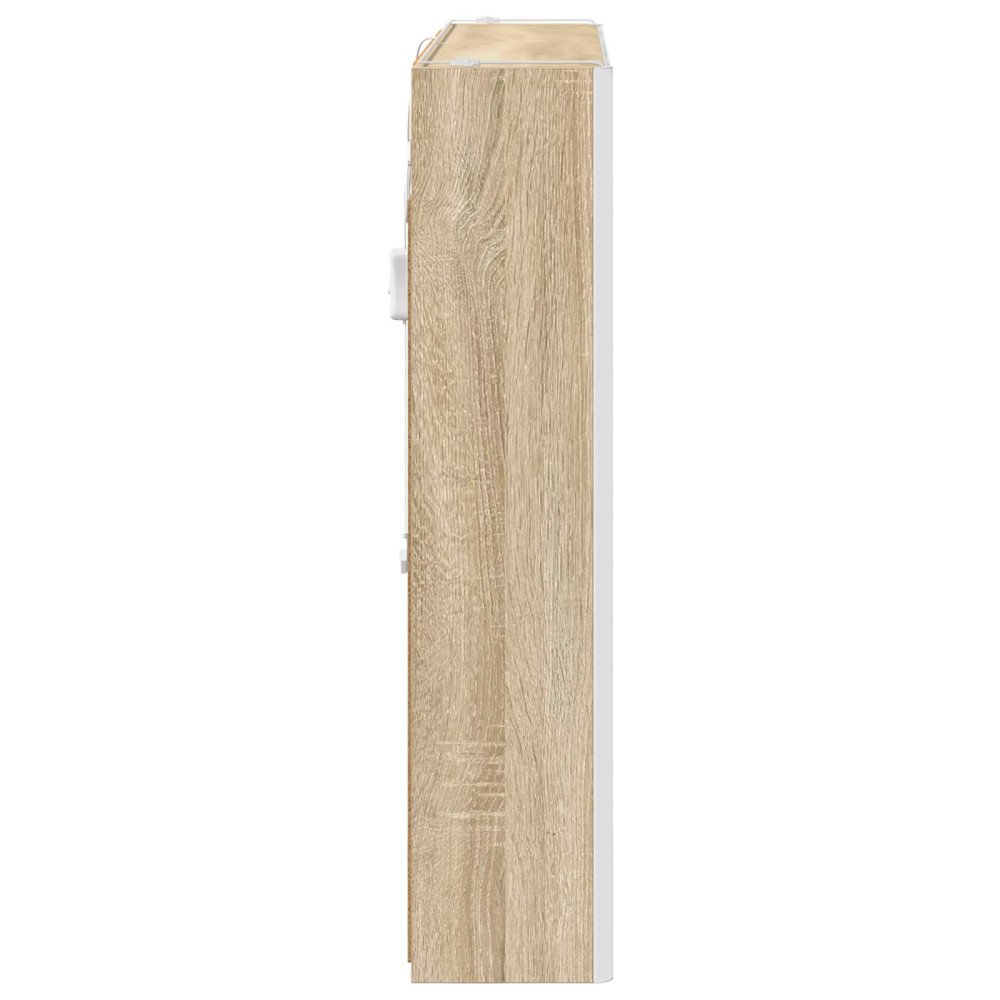 Produktbild för Badrumsspegelskåp Sonoma-ek 83,5 x 15,5 x 70 cm Konstruerat trä