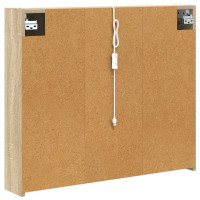 Produktbild för Badrumsspegelskåp Sonoma-ek 83,5 x 15,5 x 70 cm Konstruerat trä