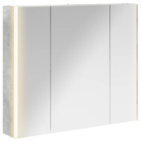 Produktbild för Badrumsspegelskåp Betonggrå 83,5 x 15,5 x 70 cm Konstruerat trä