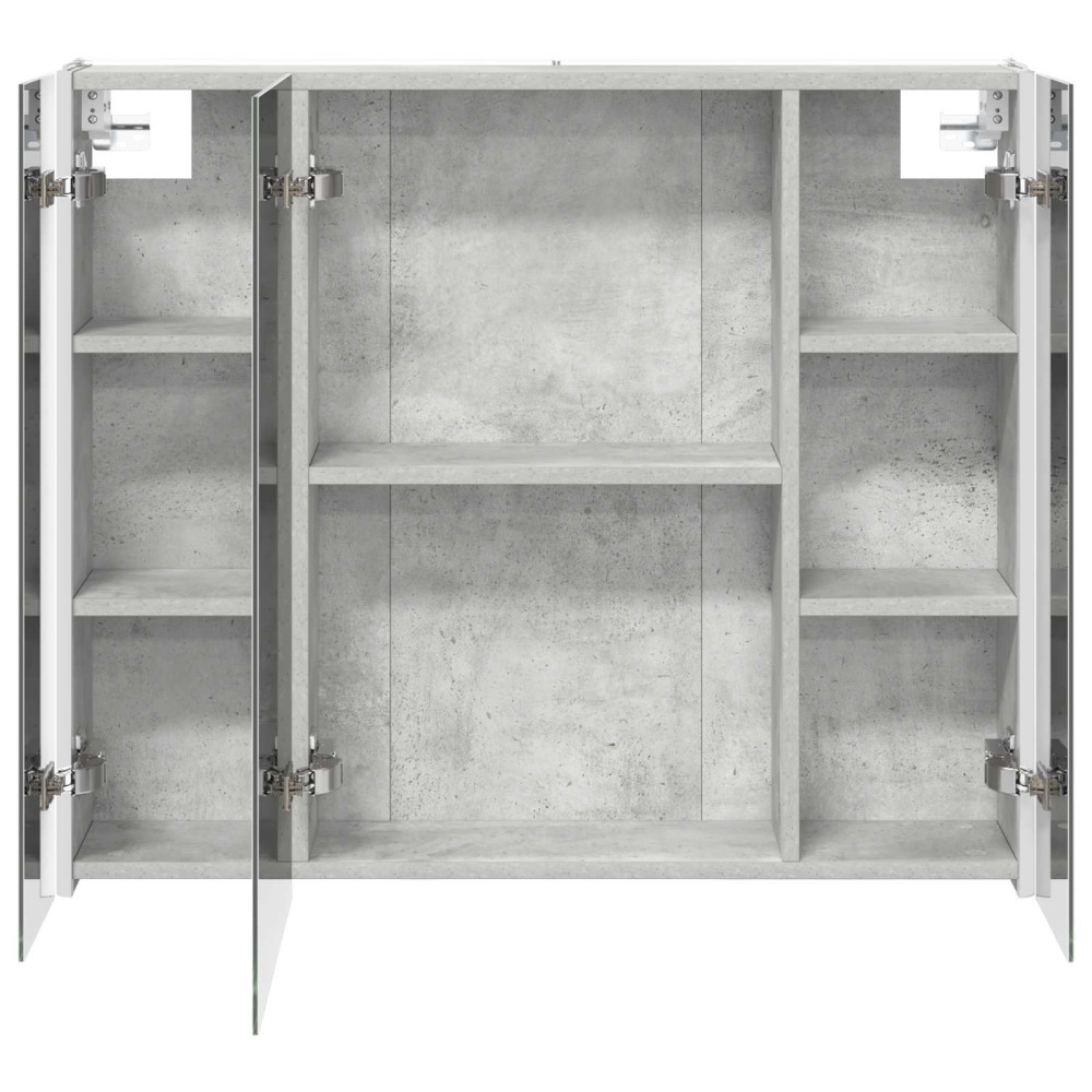 Produktbild för Badrumsspegelskåp Betonggrå 83,5 x 15,5 x 70 cm Konstruerat trä