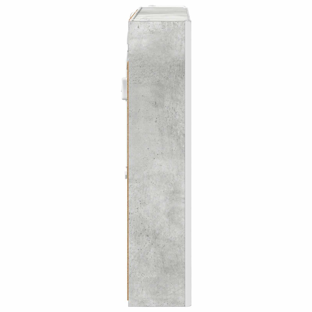 Produktbild för Badrumsspegelskåp Betonggrå 83,5 x 15,5 x 70 cm Konstruerat trä
