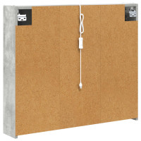 Produktbild för Badrumsspegelskåp Betonggrå 83,5 x 15,5 x 70 cm Konstruerat trä