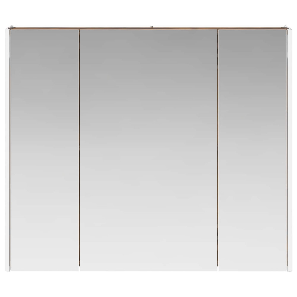 Produktbild för Badrumsspegelskåp Rökt ek 83,5 x 15,5 x 70 cm Konstruerat trä