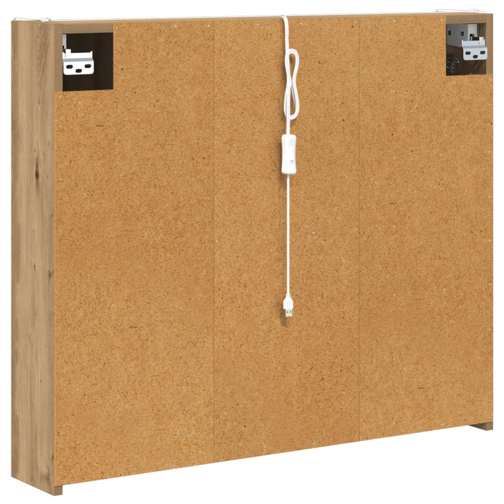 Produktbild för Badrumsspegelskåp Artisan Ek 83,5 x 15,5 x 70 cm