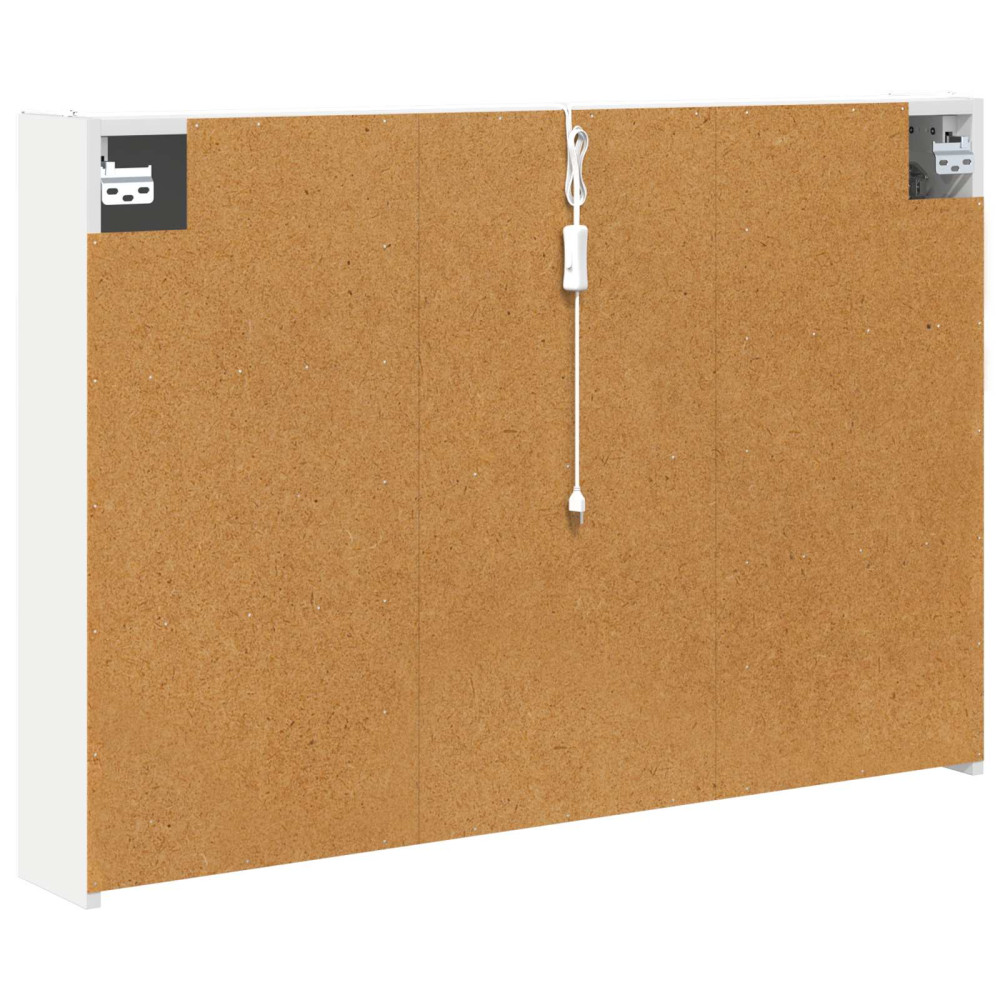 Produktbild för Badrumsspegelskåp för Vit 103,5 x 15,5 x 70 cm Konstruerat trä