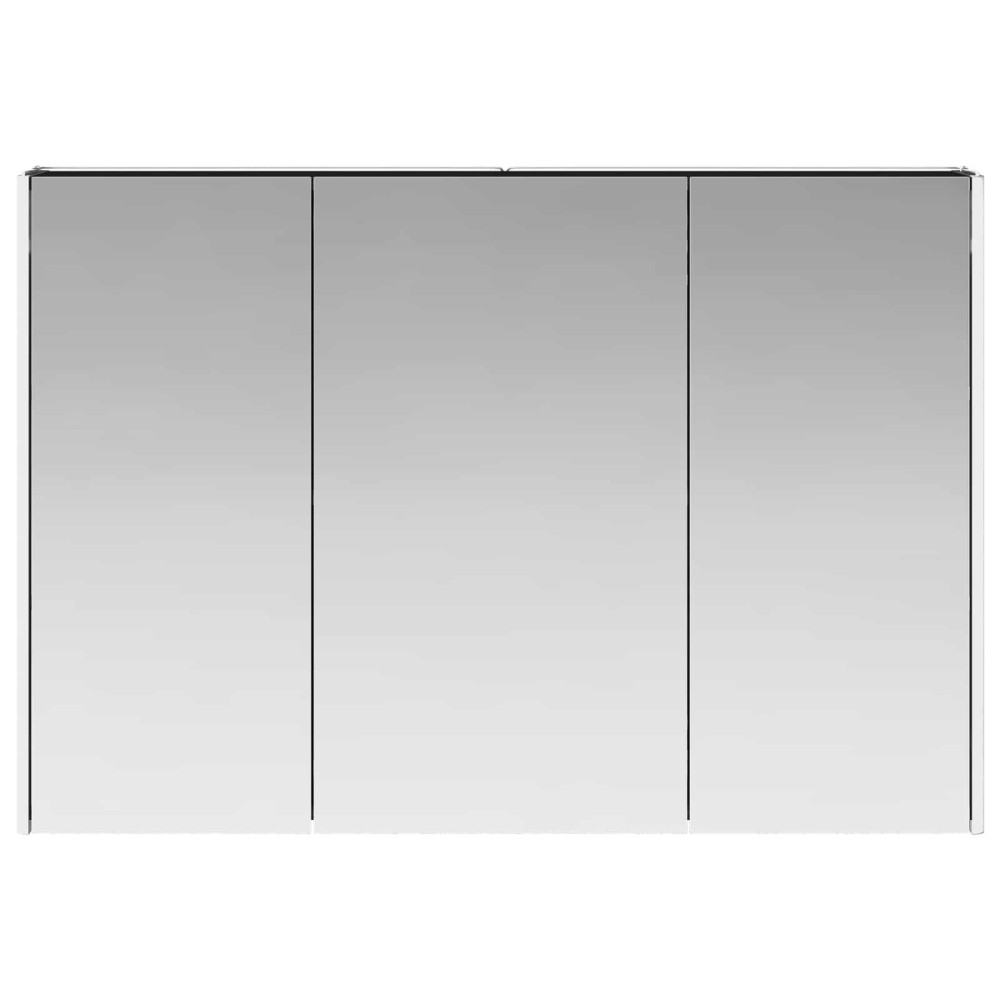Produktbild för Badrumsspegelskåp Svart Ek 103,5 x 15,5 x 70 cm Konstruerat trä