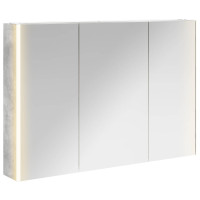 Produktbild för Badrumsspegelskåp Betonggrå 103,5 x 15,5 x 70 cm