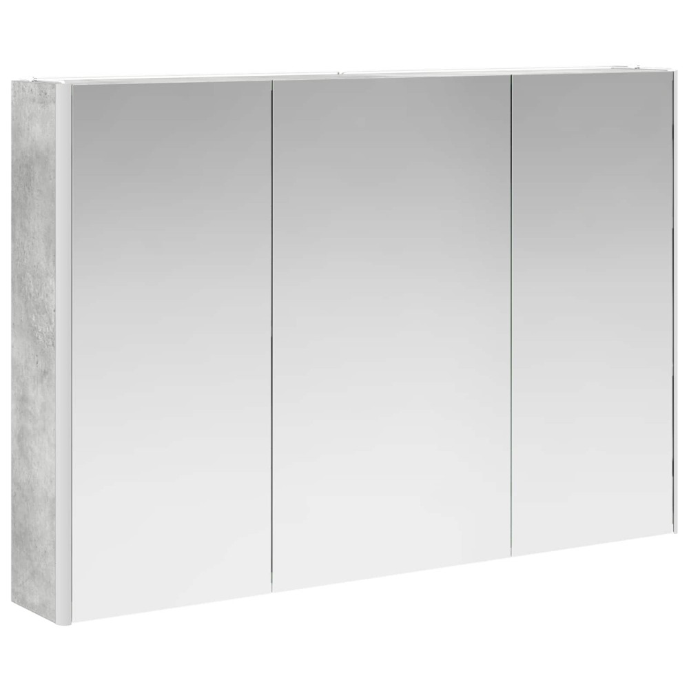 Produktbild för Badrumsspegelskåp Betonggrå 103,5 x 15,5 x 70 cm
