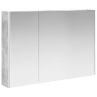 Produktbild för Badrumsspegelskåp Betonggrå 103,5 x 15,5 x 70 cm