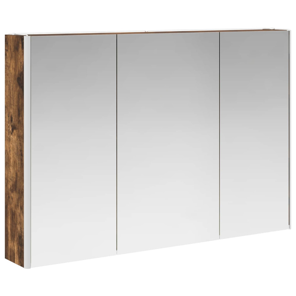 Produktbild för Badrumsspegelskåp Rökt ek 103,5 x 15,5 x 70 cm Konstruerat trä