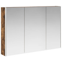 Produktbild för Badrumsspegelskåp Rökt ek 103,5 x 15,5 x 70 cm Konstruerat trä