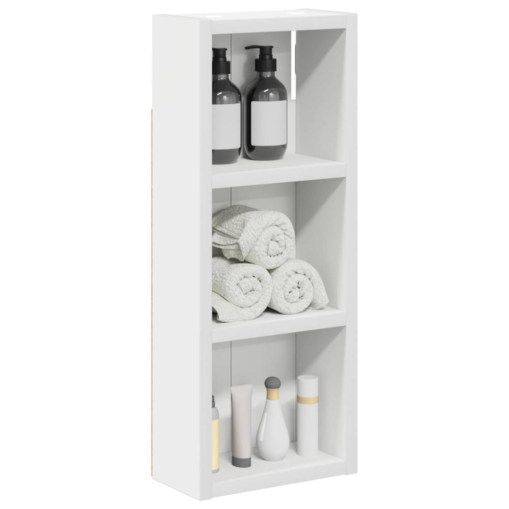 Produktbild för Badrumsväggskåp med hylla Vit 20 x 10 x 50 cm Konstruerat trä