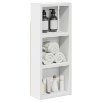 Produktbild för Badrumsväggskåp med hylla Vit 20 x 10 x 50 cm Konstruerat trä
