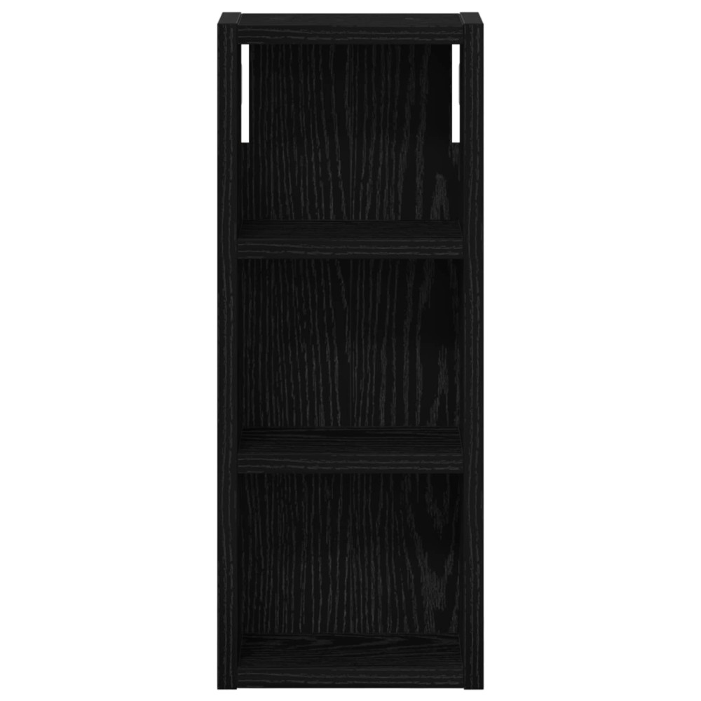 Produktbild för Badrumsväggskåp Svart Ek 20 x 10 x 50 cm Konstruerat trä