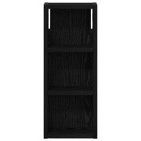 Produktbild för Badrumsväggskåp Svart Ek 20 x 10 x 50 cm Konstruerat trä