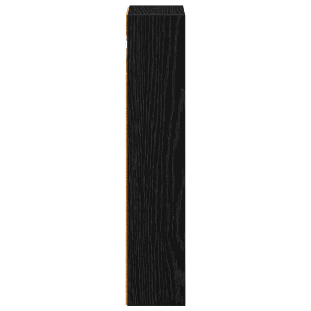 Produktbild för Badrumsväggskåp Svart Ek 20 x 10 x 50 cm Konstruerat trä