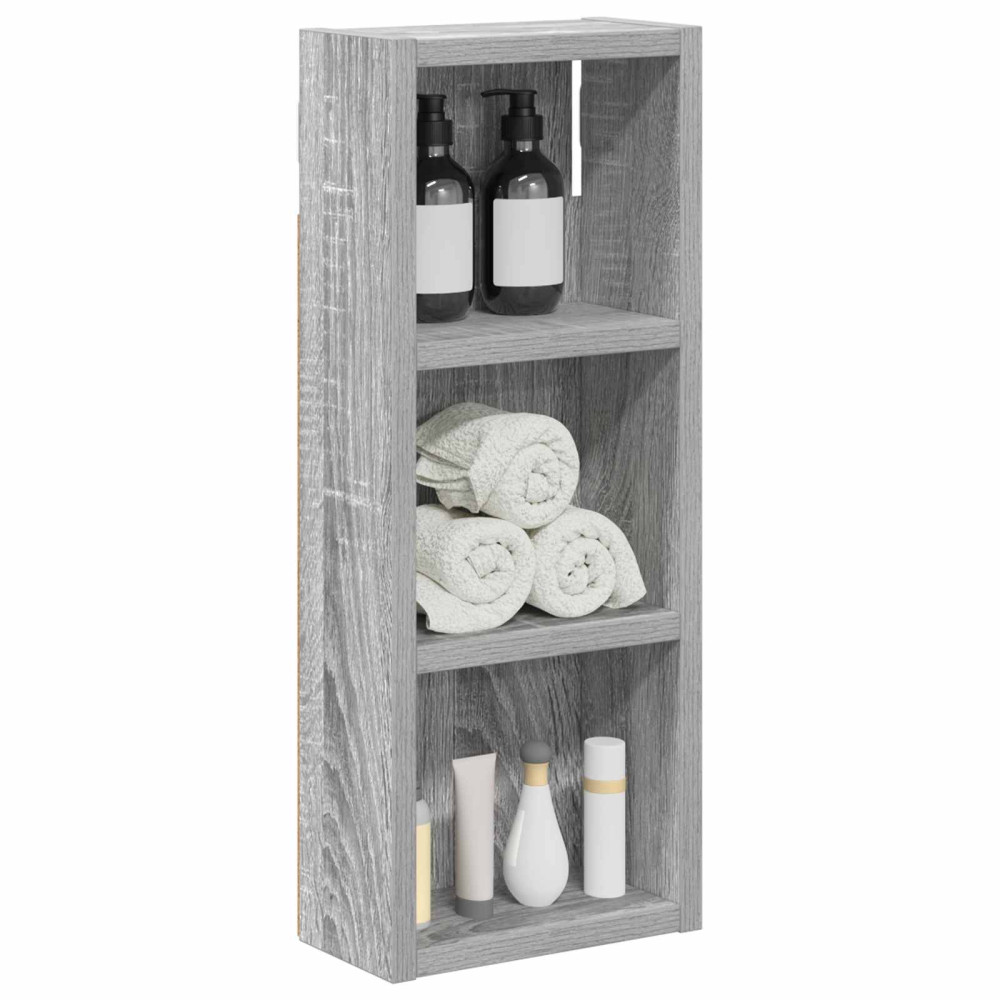 Produktbild för Badrumsväggskåp Grå Sonoma 20 x 10 x 50 cm Konstruerat trä
