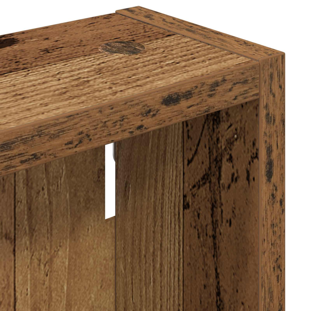 Produktbild för Badrumsväggskåp Gammalt trä 20 x 10 x 50 cm Konstruerat trä