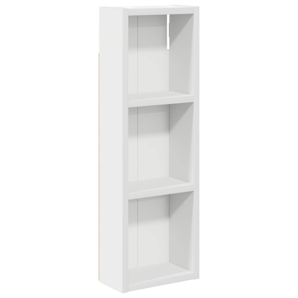 Produktbild för Badrumsväggskåp med hylla Vit 20 x 10 x 60,5 cm Konstruerat trä
