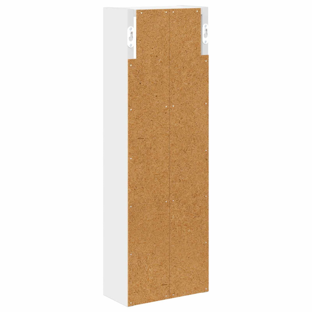Produktbild för Badrumsväggskåp med hylla Vit 20 x 10 x 60,5 cm Konstruerat trä