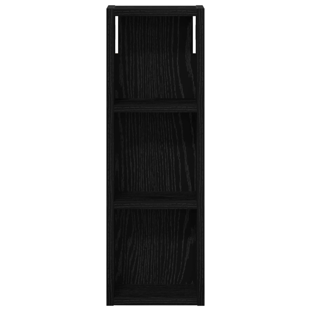 Produktbild för Badrumsväggskåp Svart Ek 20 x 10 x 60,5 cm Konstruerat trä