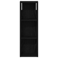 Produktbild för Badrumsväggskåp Svart Ek 20 x 10 x 60,5 cm Konstruerat trä