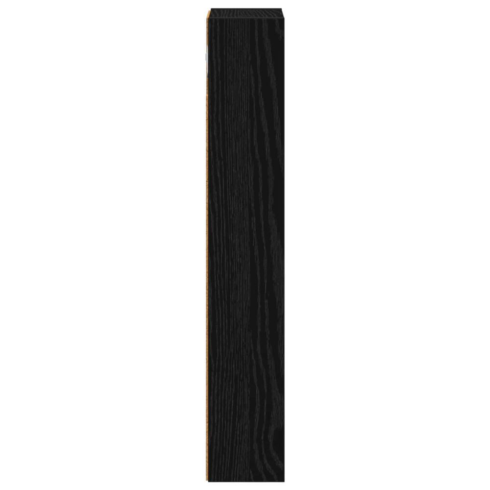 Produktbild för Badrumsväggskåp Svart Ek 20 x 10 x 60,5 cm Konstruerat trä