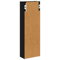 Produktbild för Badrumsväggskåp Svart Ek 20 x 10 x 60,5 cm Konstruerat trä