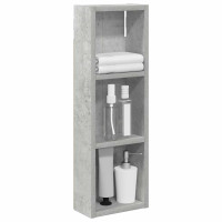 Produktbild för Badrumsväggskåp BetongGrå 20 x 10 x 60,5 cm Konstruerat trä