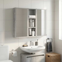 Produktbild för Badrumsväggskåp BetongGrå 20 x 10 x 60,5 cm Konstruerat trä