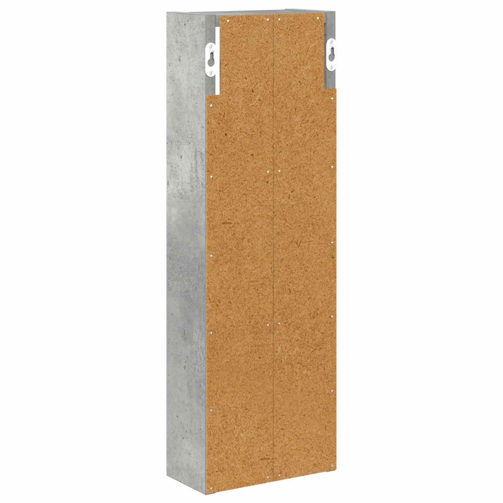 Produktbild för Badrumsväggskåp BetongGrå 20 x 10 x 60,5 cm Konstruerat trä