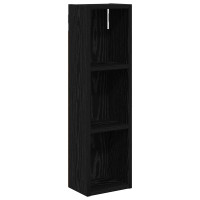 Produktbild för Badrumsväggskåp Svart Ek 20 x 14 x 70 cm Konstruerat trä