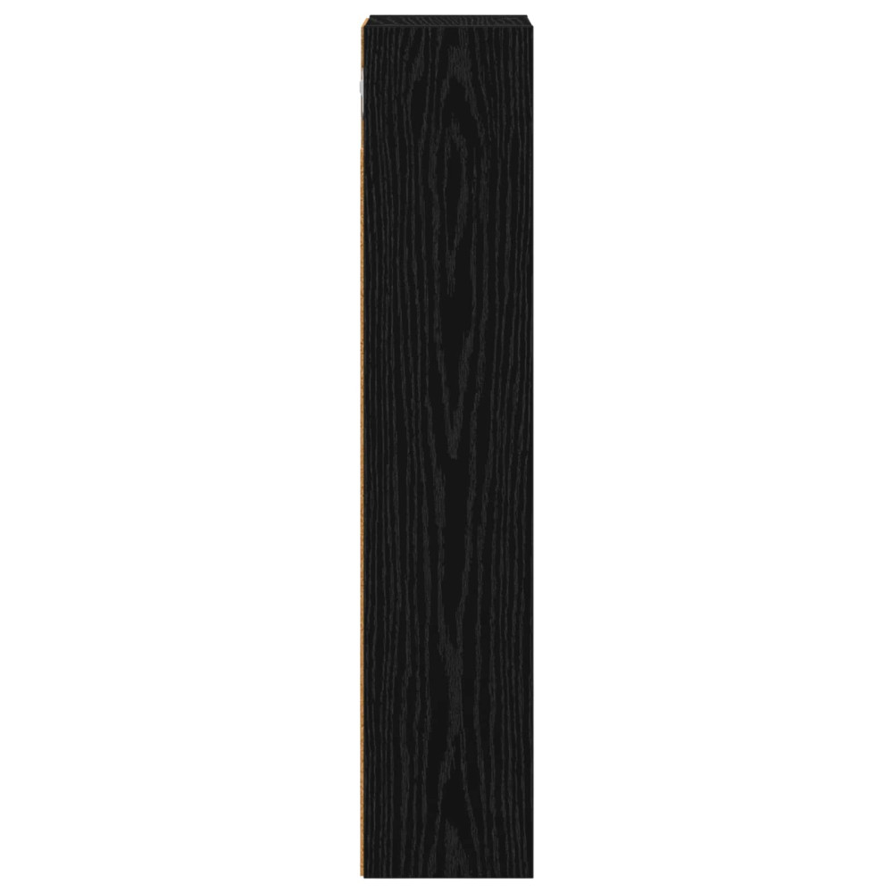 Produktbild för Badrumsväggskåp Svart Ek 20 x 14 x 70 cm Konstruerat trä