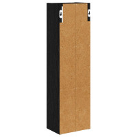 Produktbild för Badrumsväggskåp Svart Ek 20 x 14 x 70 cm Konstruerat trä