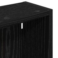Produktbild för Badrumsväggskåp Svart Ek 20 x 14 x 70 cm Konstruerat trä