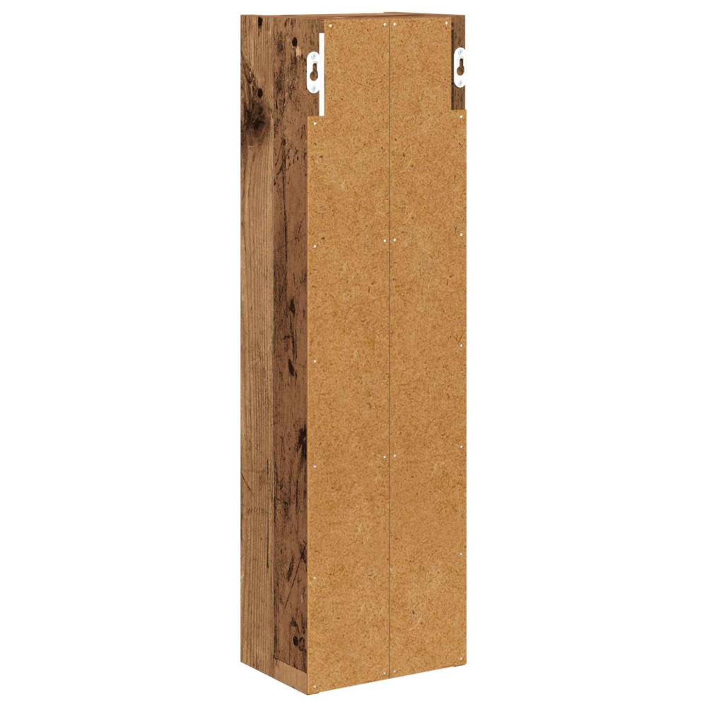 Produktbild för Badrumsväggskåp Gammalt trä 20 x 14 x 70 cm Konstruerat trä