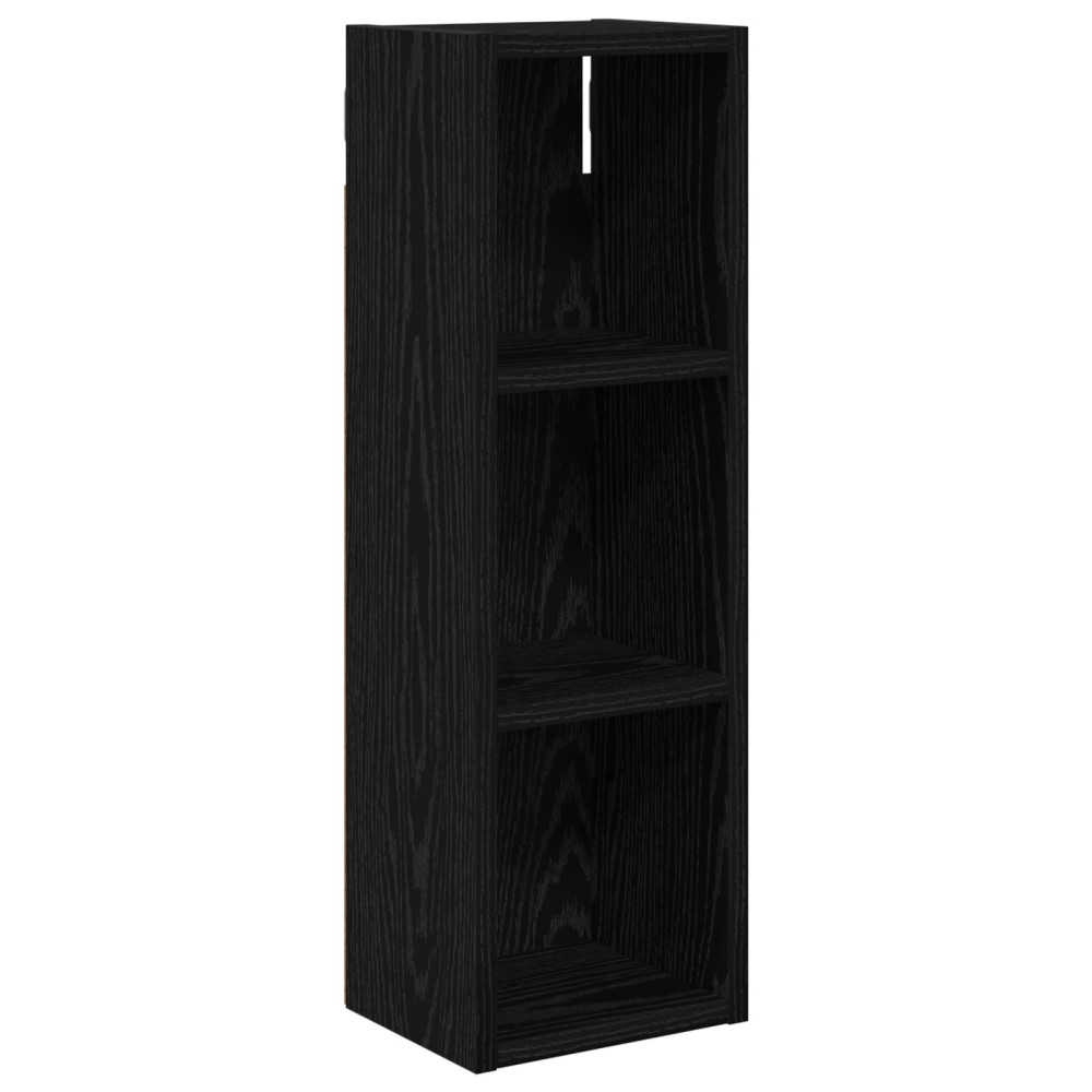 Produktbild för Badrumsväggskåp Svart Ek 20 x 16 x 62,5 cm Konstruerat trä