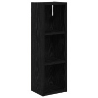 Produktbild för Badrumsväggskåp Svart Ek 20 x 16 x 62,5 cm Konstruerat trä