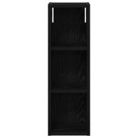 Produktbild för Badrumsväggskåp Svart Ek 20 x 16 x 62,5 cm Konstruerat trä