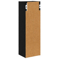 Produktbild för Badrumsväggskåp Svart Ek 20 x 16 x 62,5 cm Konstruerat trä