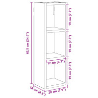 Produktbild för Badrumsväggskåp Sonoma-ek 20 x 16 x 62,5 cm Konstruerat trä