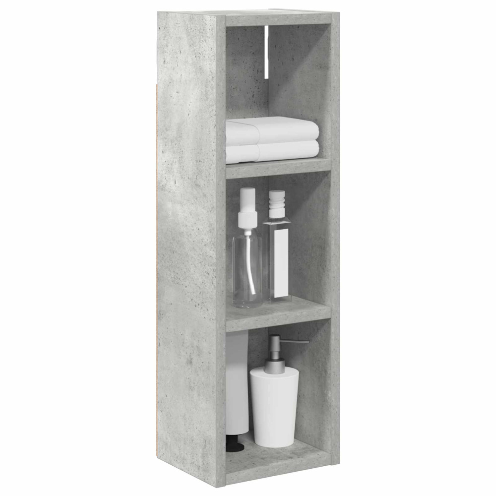 Produktbild för Badrumsväggskåp BetongGrå 20 x 16 x 62,5 cm Konstruerat trä