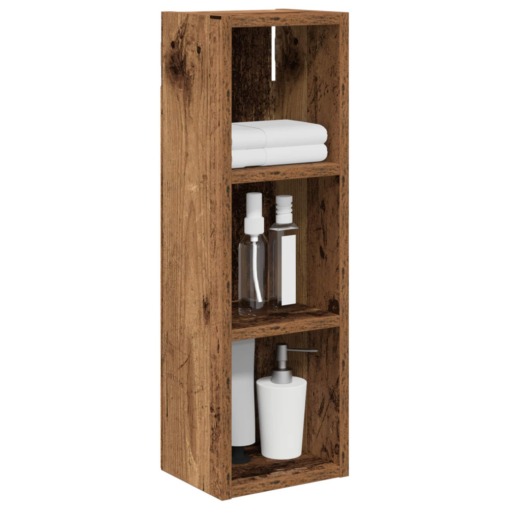 Produktbild för Badrumsväggskåp Gammalt trä 20 x 16 x 62,5 cm Konstruerat trä