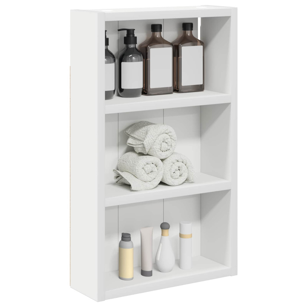 Produktbild för Badrumsväggskåp med hylla Vit 30 x 10 x 50 cm Konstruerat trä