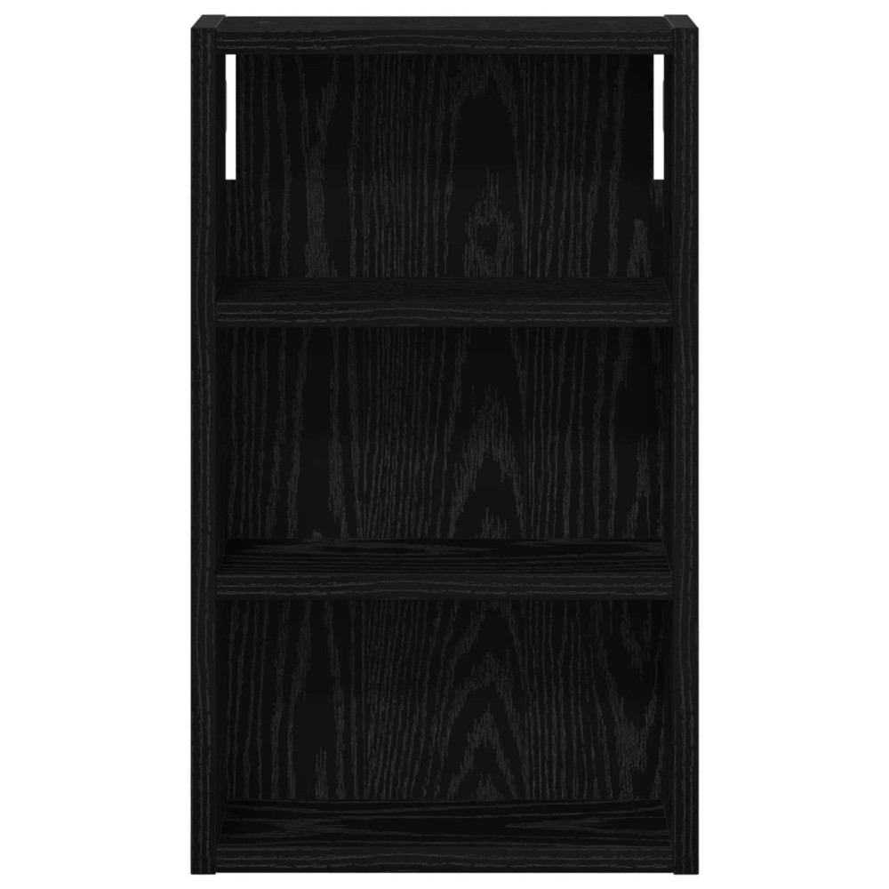 Produktbild för Badrumsväggskåp Svart Ek 30 x 10 x 50 cm Konstruerat trä