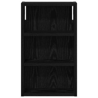 Produktbild för Badrumsväggskåp Svart Ek 30 x 10 x 50 cm Konstruerat trä